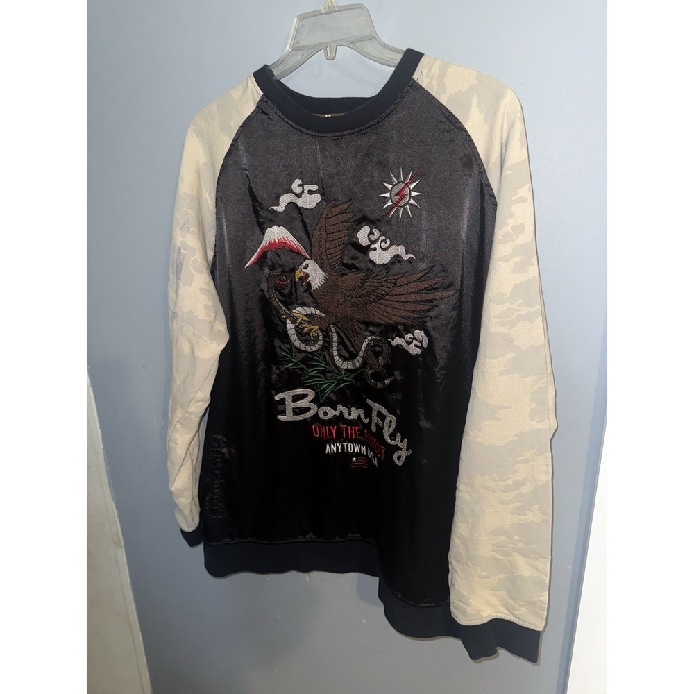 Vintage Born Fly Sweater‎ - Eagle & Snake Patched Size 3XL